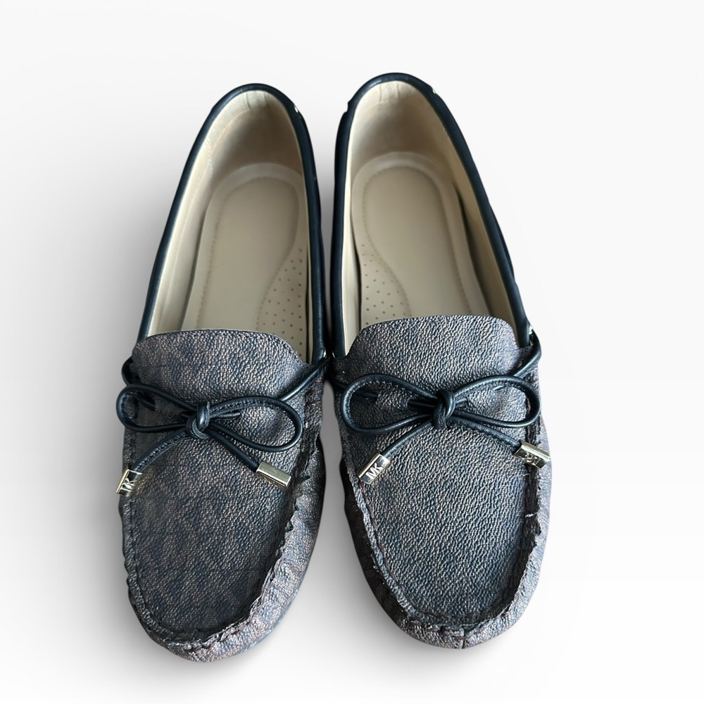 Michael Kors Black and Brown Loafers Size 8